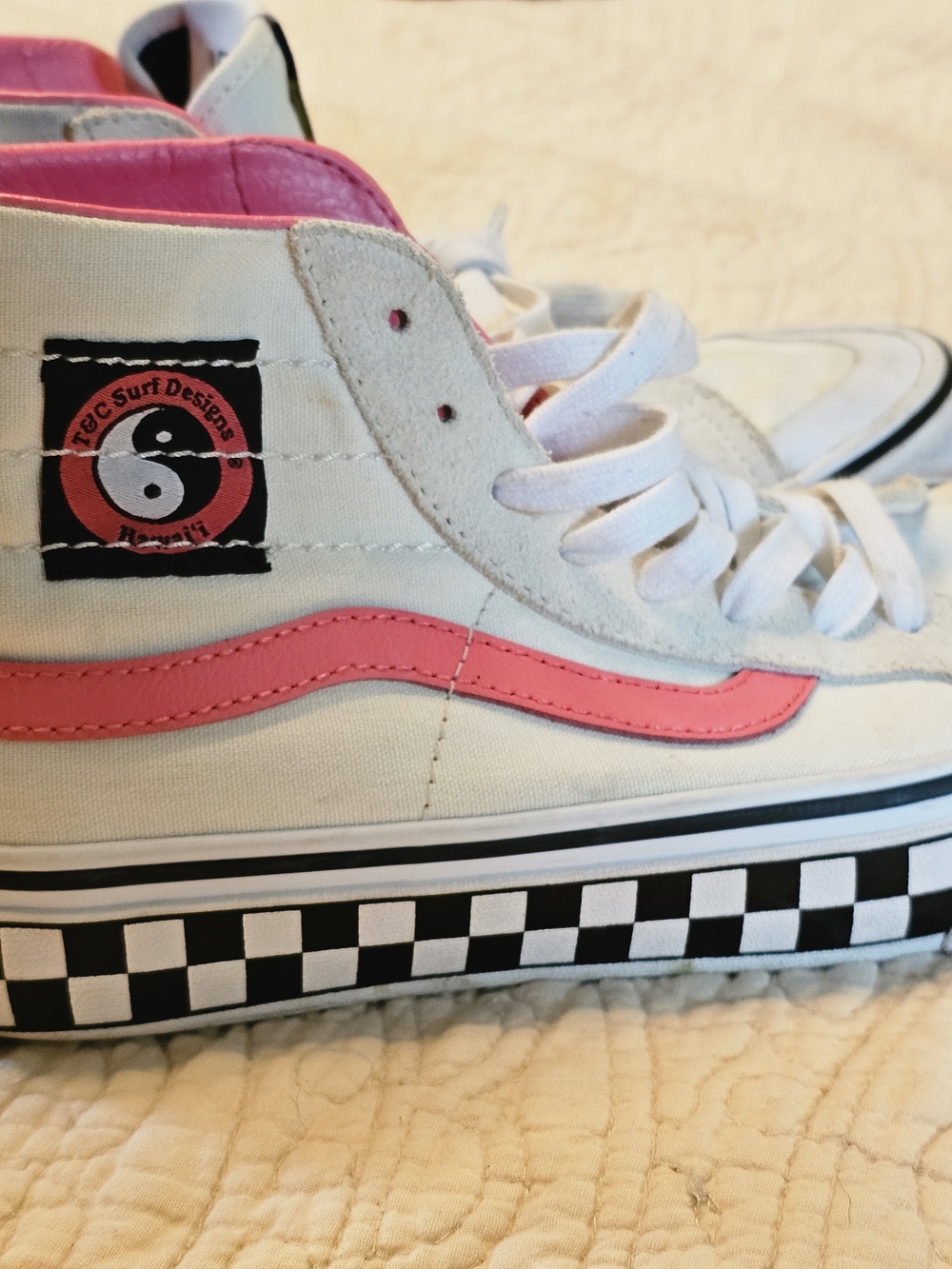 RARE Limited Capsule Release High-Top Vans Sneakers Marshmallow Pink Cream